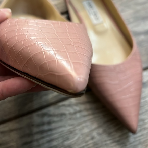 Jimmy Choo London Pink Croc Pointy Toe flats - Size 40.5 - Picture 12 of 13